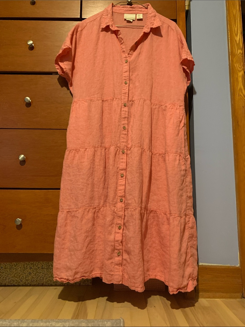 Cynthia Rowley linen Button-Front Midi Dress